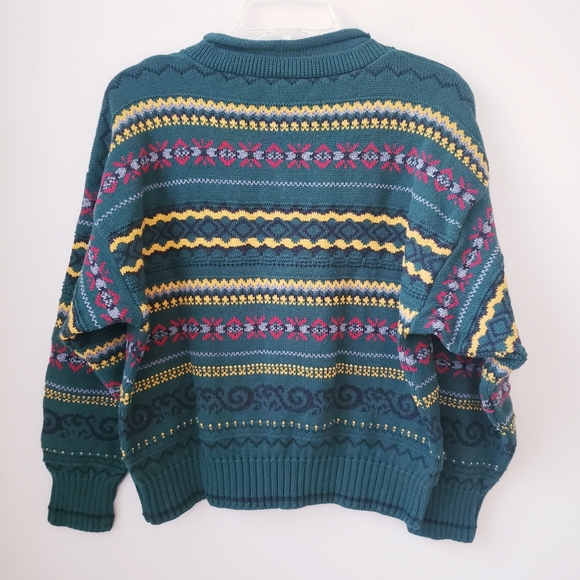 Vintage Adina Green Patterned Sweater - Picture 14 of 15